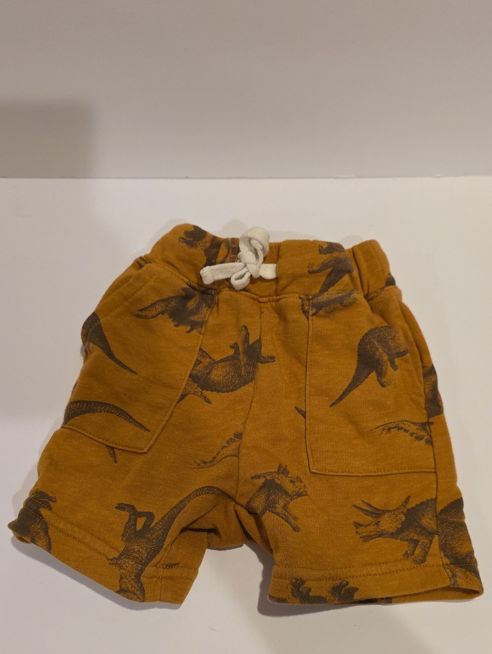Old Navy Kids' Mustard Dinosaur Print Shorts 2t